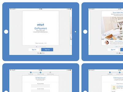 GoPayment iPad Re-design clean design flat form interface ios7 ipad login mobile slider steps ui