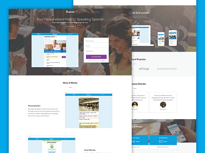 Fluencia Landing Page Redesign form home landing login price sign spanish translate ui user ux web