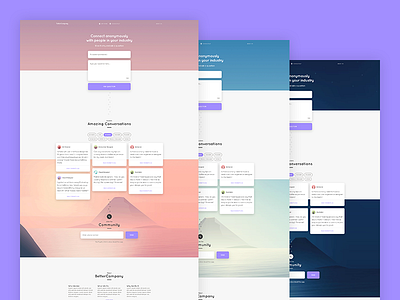 BetterCompany Landing Page Web Designs