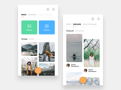 Preview Home app camera discover explore feed gallery ios library mobile photo search ui