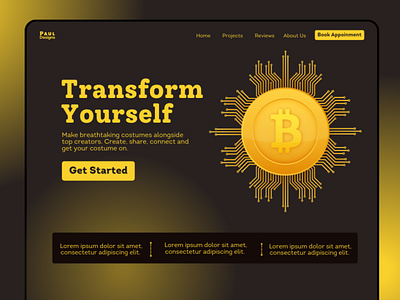 Crypto Landing Page Modern Design 3d animation branding canva design figma graphic design illustration logo motion graphics ui ux vector webdesign webflow