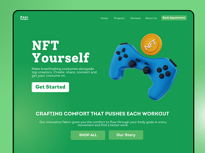 NFT Gaming landing page canva design figma graphic design illustration ui ux webdesign webflow website