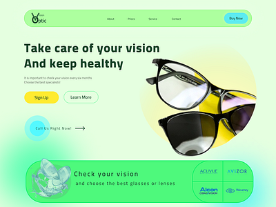 Optic Web-site branding design web design
