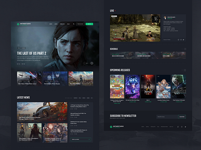 News Portal Design behance black design figma game landing mmorpg news page ui ux web