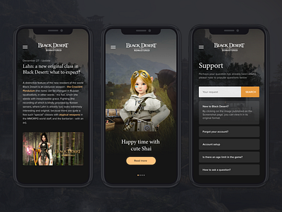 Black Desert - Mobile Landing Page