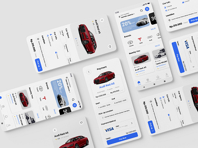 Rent Car App app automotive car mobile app rent ui