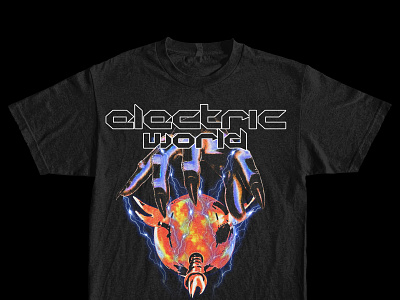 Electric World T-Shirt Design apparel design clothing design design graphic design streetwear streetwear design t shirt design