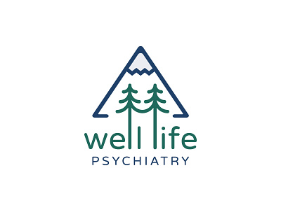 Well Life Psychiatry Logo logo logo design