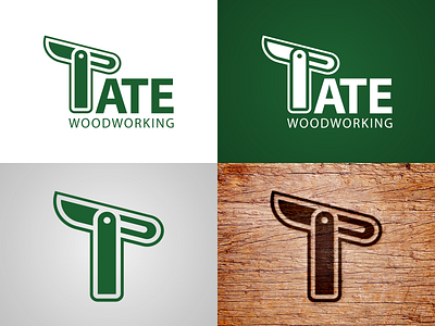Tate Woodworking Branding branding logo