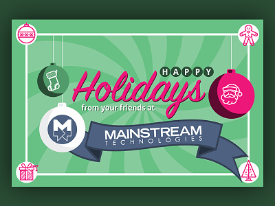 Mainstream Holiday Card 2017 holiday card illustrator
