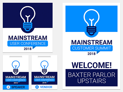 Mainstream User Conference Materials lanyard logo poster