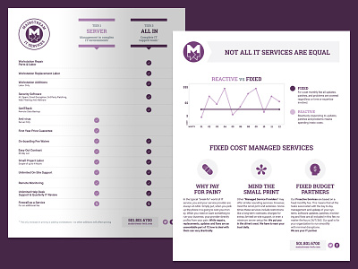 Managed Services One Sheet managed services monochrome print