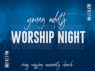 Young Adults Worship Night church church branding church event worship young adults