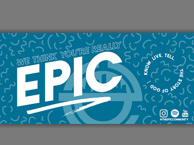 We Think You're EPIC Candy Bar candy bar church epic student ministry welcome gift