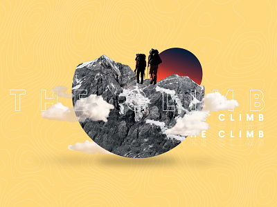 The Climb Spring Retreat - yellow church climbing clouds hiking message mountains retreat sanctification student ministry youth group