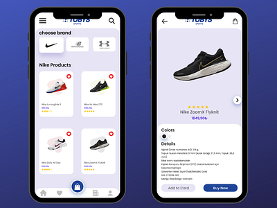 Sport Products Mobile app on AdobeXD
