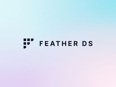 FEATHER DS brand branding component design design system digital f feather gradient graphic design grid icon logo logotype minimal typography ui ux vector