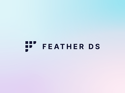 FEATHER DS brand branding component design design system digital f feather gradient graphic design grid icon logo logotype minimal typography ui ux vector
