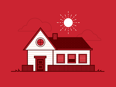 HOUSE branding cloud design home house icons illustration lending loan money mortgage movement movement mortgage rays sun sunshine vector