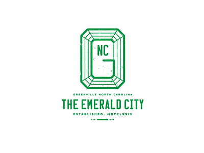Emerald City branding design emerald emerald city greenville icon iconography icons illustration logo logo design logotype north carolina typography vector