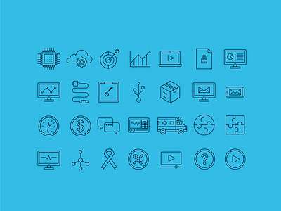 Icons ambulance chart chip clock cloud design healthcare icon iconography icons illustration machine learning medicine money package packages processor puzzle target technology