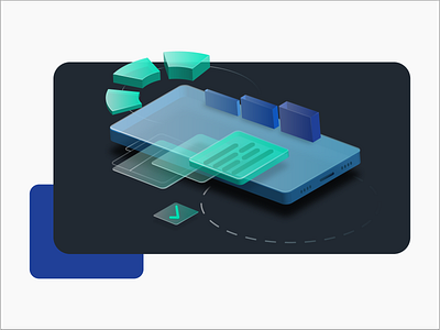 Track portfolio cellphone germany graphics illustration infographics iphone isometric phone tech ui