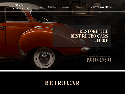 Classic cars branding ui