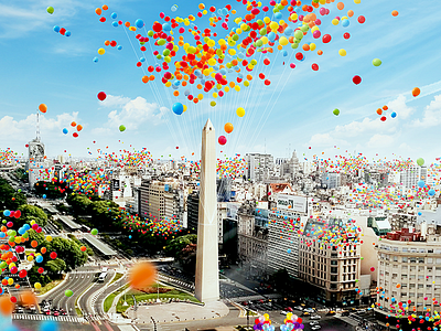 The life is a party argentina arte ba bs cc creative de dirección obelisco retoque digital