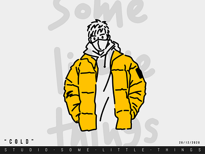 "COLD" 2d cold design icon illustration illustrator illutrator interesting ipad pro man new people shanghai studio young