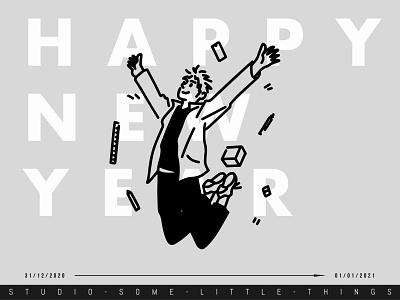 2021 Happy New Year 2021 2d 2d art adobe design drawing happy new year illustration illustrator interesting new new year painting people picture sketch