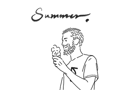 Summer ice cream illustration summer