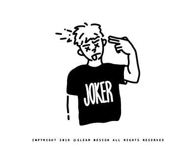 joker 2d adobe alone design gleam illustration interesting joker people