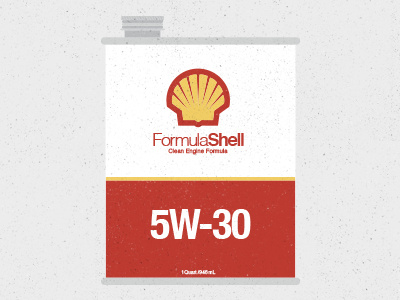 Shell Motor Oil Can design illustration motor oil shell vector