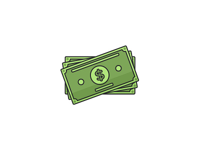 Cash Icon design flatdesign icon illustration