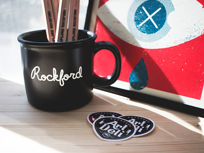 Rockford Mug design handlettering lettering type