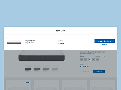 Shopping Cart Modal cart design ecommerce modal shopping ui uiux ux