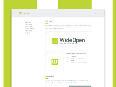 Wide Open Tech Style Guide