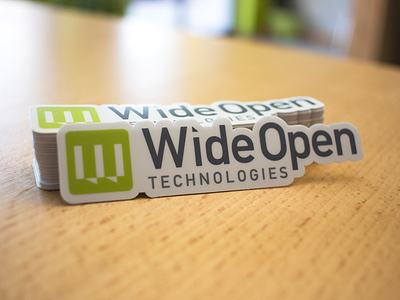 Wide Open Tech Stickers design diecut stickermule stickers tech wideopentech
