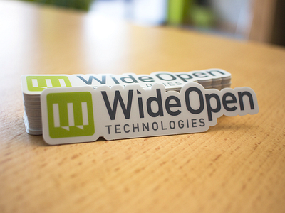 Wide Open Tech Stickers