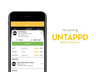 Joining Untappd app beer craft beer design joining mobile app ui ui ux untappd