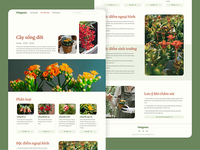 Concept shot #05 concept flower green landing page plant ui web design website