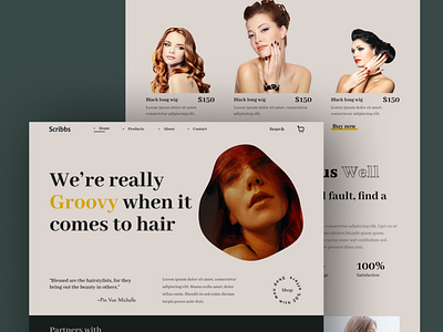 Scribbs - HairStylist site by Kyno on Dribbble