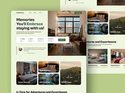 NobleDen - Hotel Booking Site figma hotel website hotel booking hotel site hotel webdesign hotel website inn webdesign inn website motel website room booking