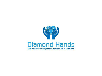 Diamond Hand logo branding design graphic design illustration logo minimal typography vector