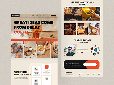 Coffee Shop and Dessert cafe coffee coffee bean coffee shop coffeeshop cup drinks ecommerce food home page landing page restsurent tea ui ux web web page website website design zart