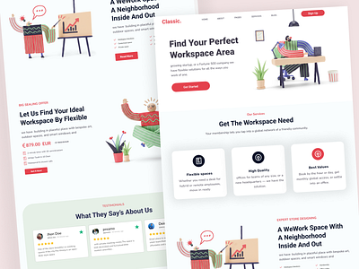 Co-working Space Landing Page Create