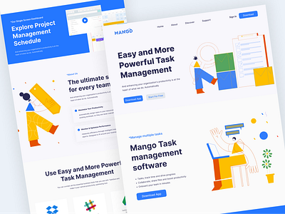 Task Management Landing Page Design