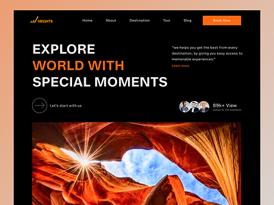 Travel Website Design Landing Page