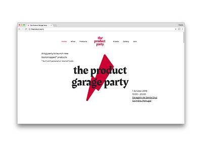 The product party website ⚡️ event landing landing page website
