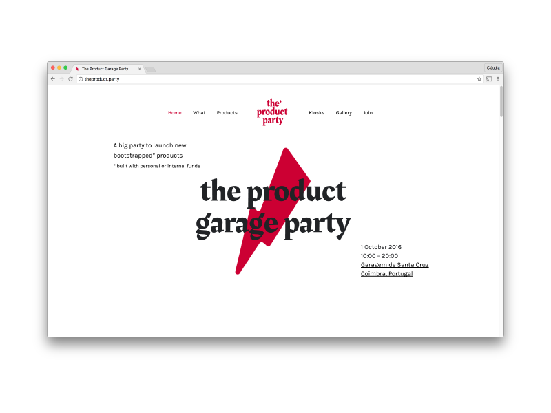 The product party website ⚡️ event website landing landing page